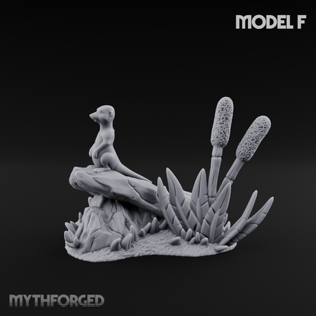 Sunbaked Desert Foliage Miniature for Dungeons and Dragons, Pathfinder or other TTRPGs