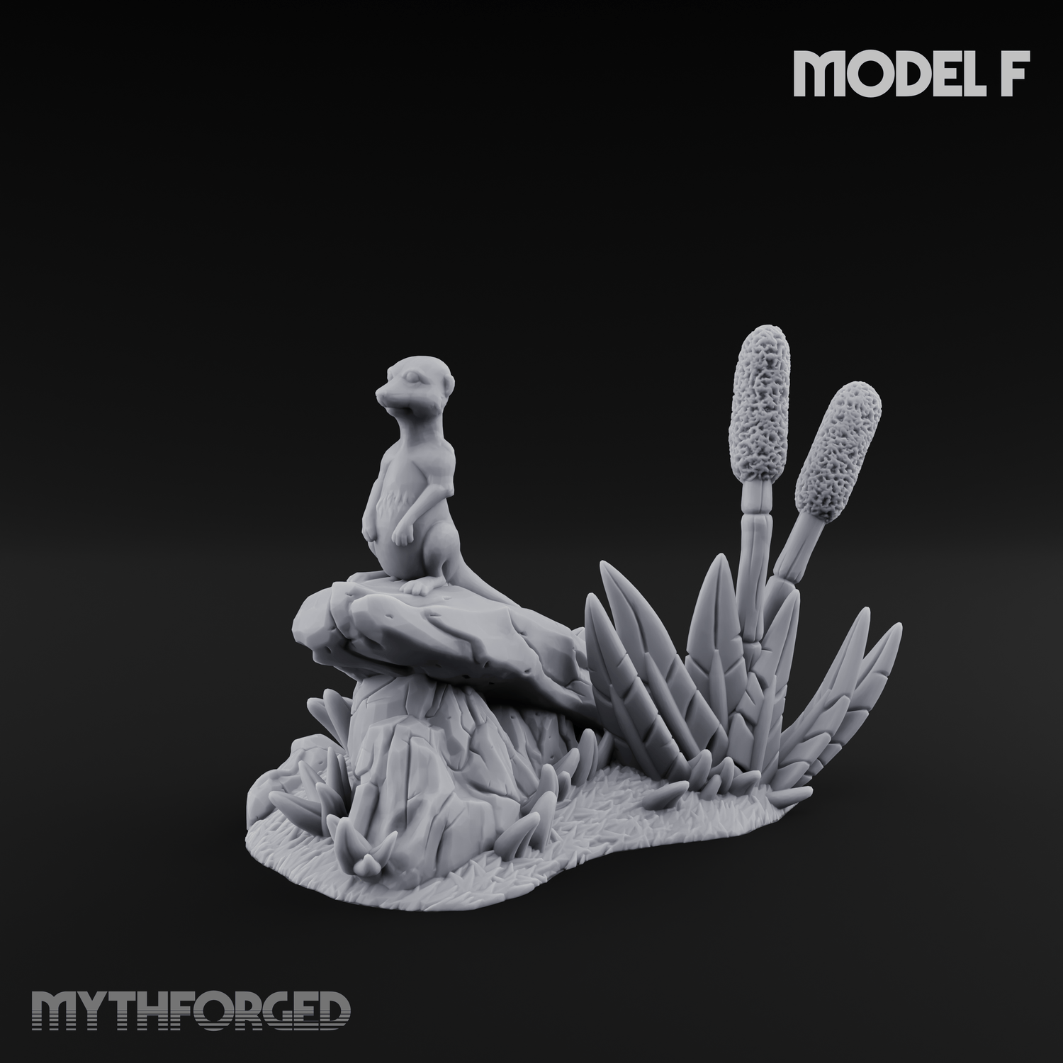 Sunbaked Desert Foliage Miniature for Dungeons and Dragons, Pathfinder or other TTRPGs
