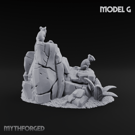 Sunbaked Desert Foliage G Miniature for Dungeons and Dragons, Pathfinder or other TTRPGs