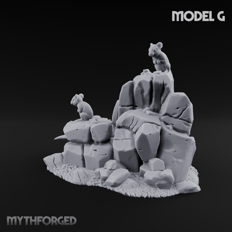 Sunbaked Desert Foliage G Miniature for Dungeons and Dragons, Pathfinder or other TTRPGs