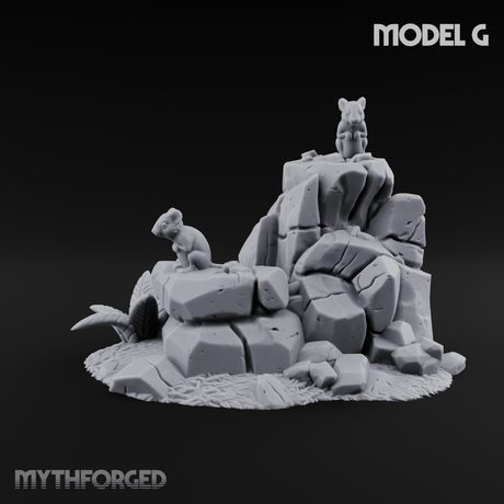 Sunbaked Desert Foliage G Miniature for Dungeons and Dragons, Pathfinder or other TTRPGs