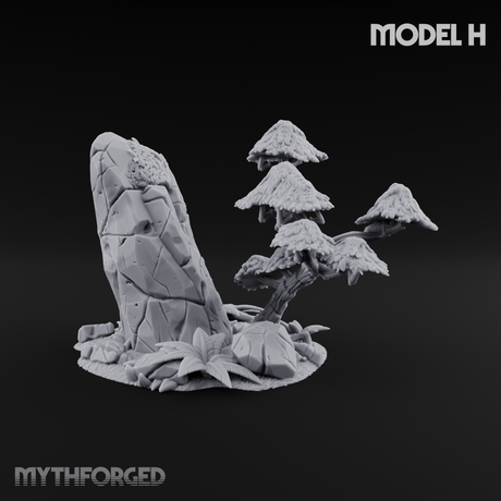 Sunbaked Desert Foliage H Miniature for Dungeons and Dragons, Pathfinder or other TTRPGs
