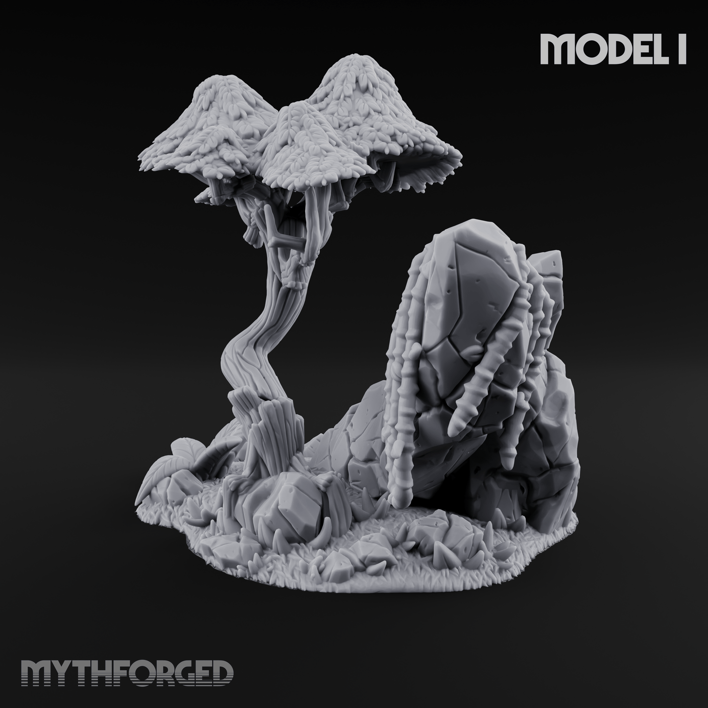 Sunbaked Desert Foliage I Miniature for Dungeons and Dragons, Pathfinder or other TTRPGs
