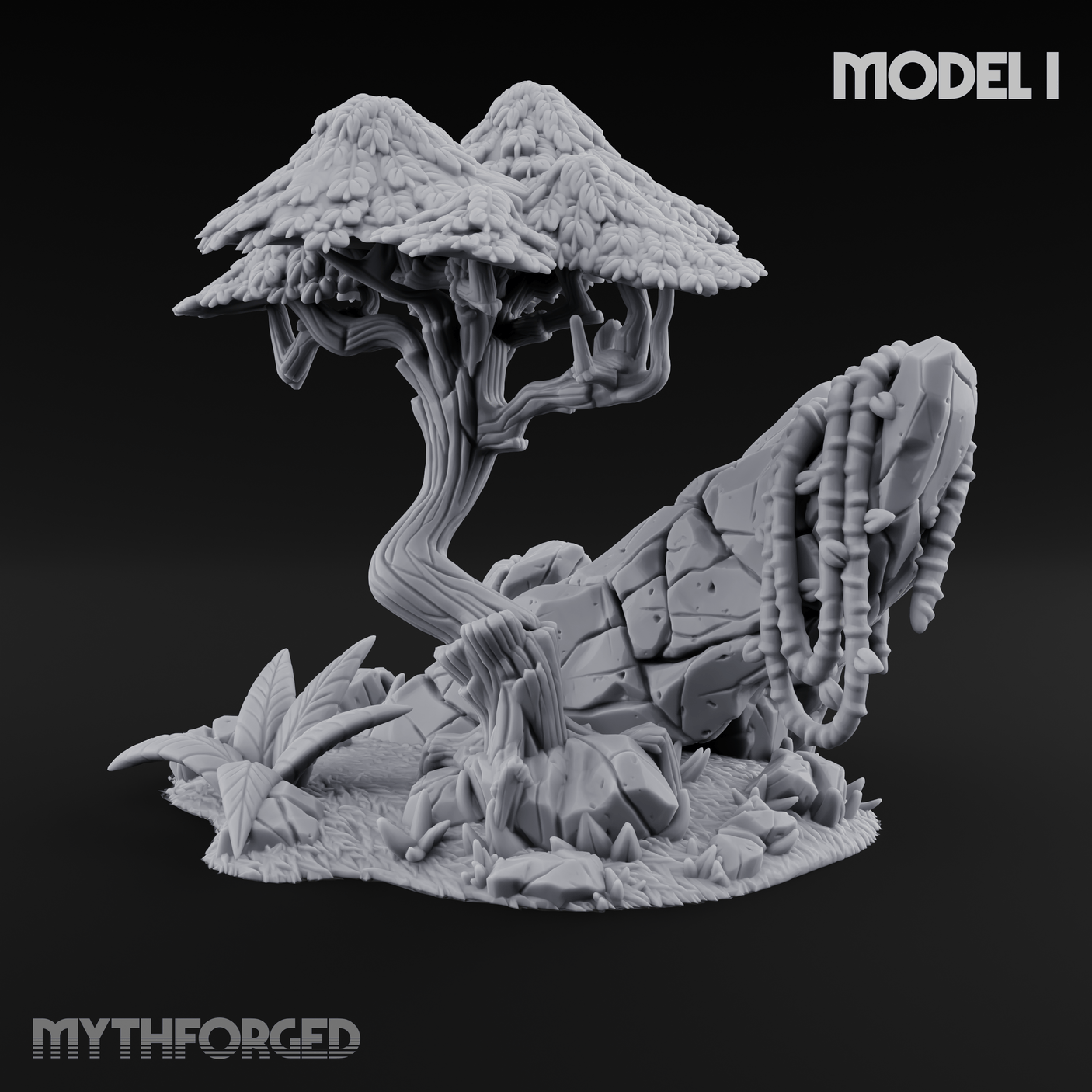 Sunbaked Desert Foliage I Miniature for Dungeons and Dragons, Pathfinder or other TTRPGs