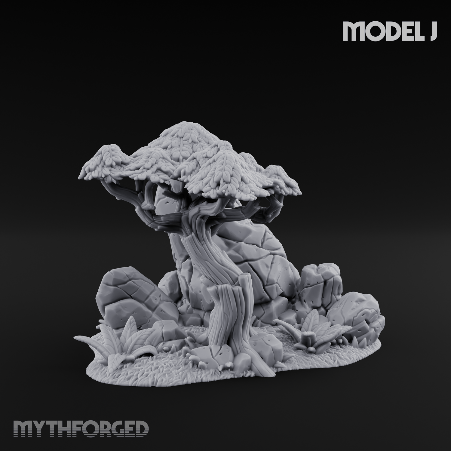 Sunbaked Desert Foliage Miniature for Dungeons and Dragons, Pathfinder or other TTRPGs