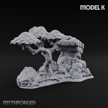Sunbaked Desert Foliage K Miniature for Dungeons and Dragons, Pathfinder or other TTRPGs