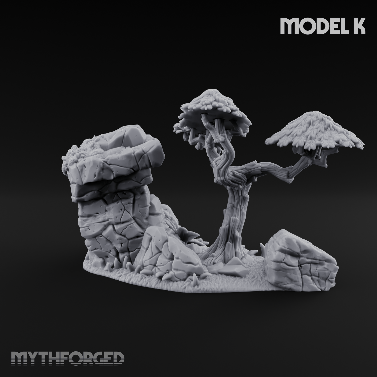 Sunbaked Desert Foliage K Miniature for Dungeons and Dragons, Pathfinder or other TTRPGs