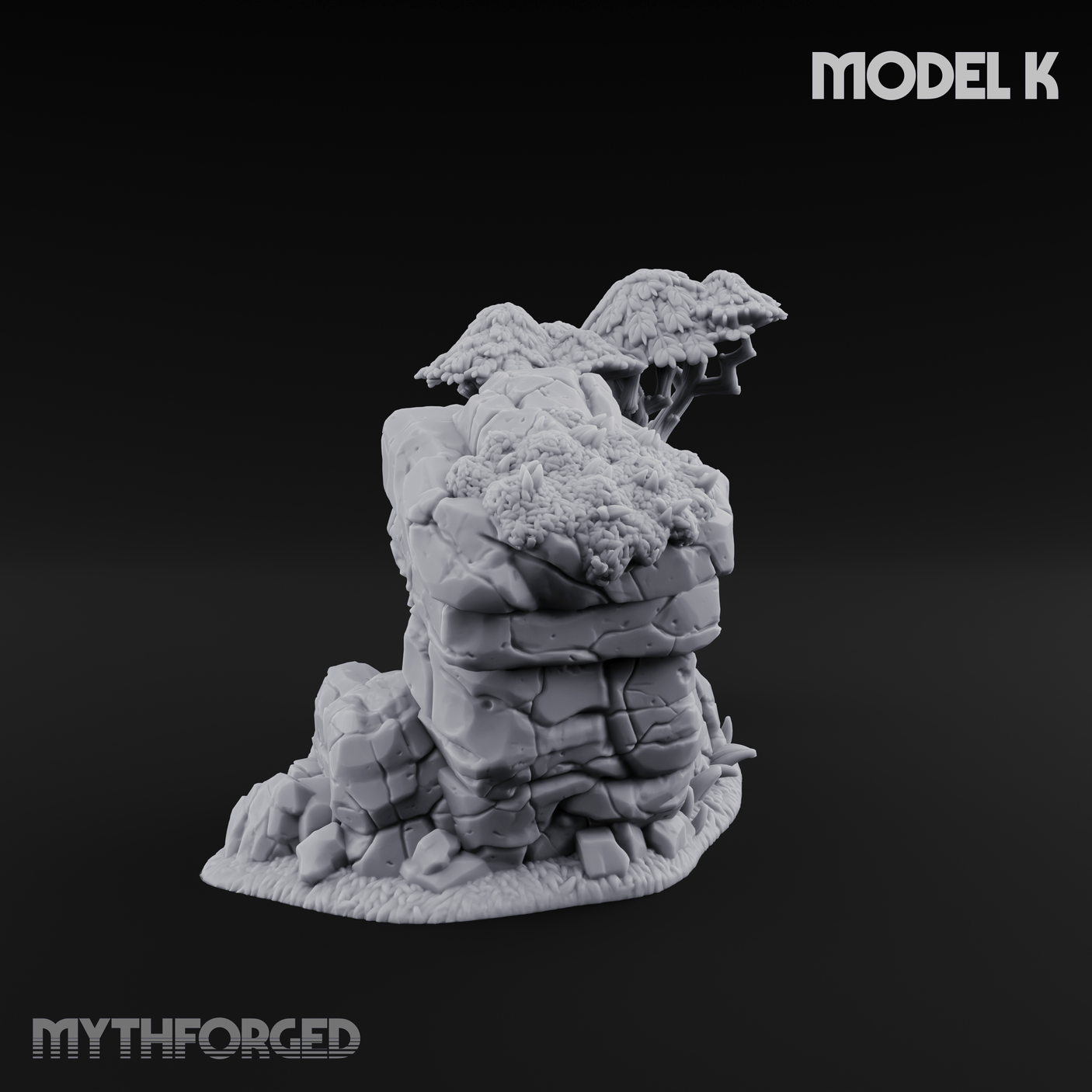 Sunbaked Desert Foliage K Miniature for Dungeons and Dragons, Pathfinder or other TTRPGs
