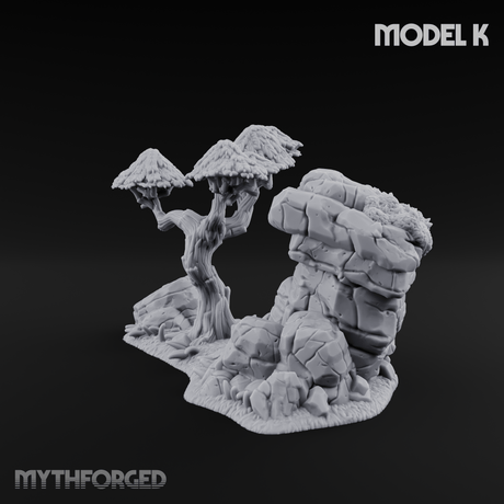 Sunbaked Desert Foliage K Miniature for Dungeons and Dragons, Pathfinder or other TTRPGs
