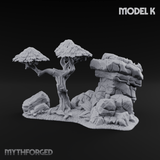 Sunbaked Desert Foliage K Miniature for Dungeons and Dragons, Pathfinder or other TTRPGs