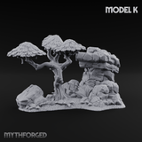 Sunbaked Desert Foliage K Miniature for Dungeons and Dragons, Pathfinder or other TTRPGs
