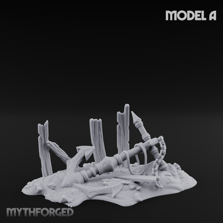 Sunken Seabed Debris A Miniature for Dungeons and Dragons, Pathfinder or other TTRPGs