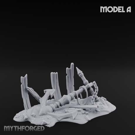 Sunken Seabed Debris A Miniature for Dungeons and Dragons, Pathfinder or other TTRPGs