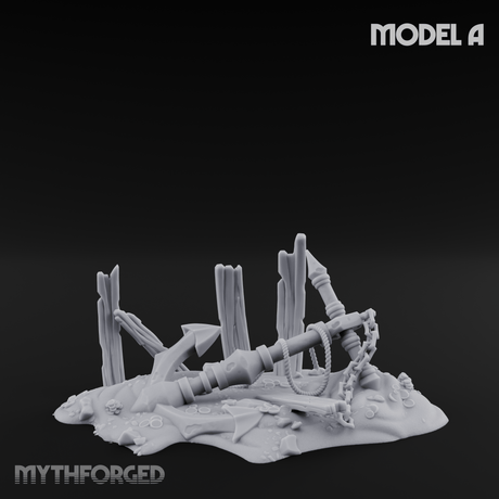 Sunken Seabed Debris A Miniature for Dungeons and Dragons, Pathfinder or other TTRPGs