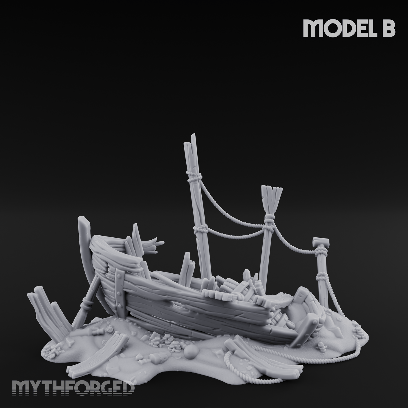 Sunken Seabed Debris Miniature for Dungeons and Dragons, Pathfinder or other TTRPGs