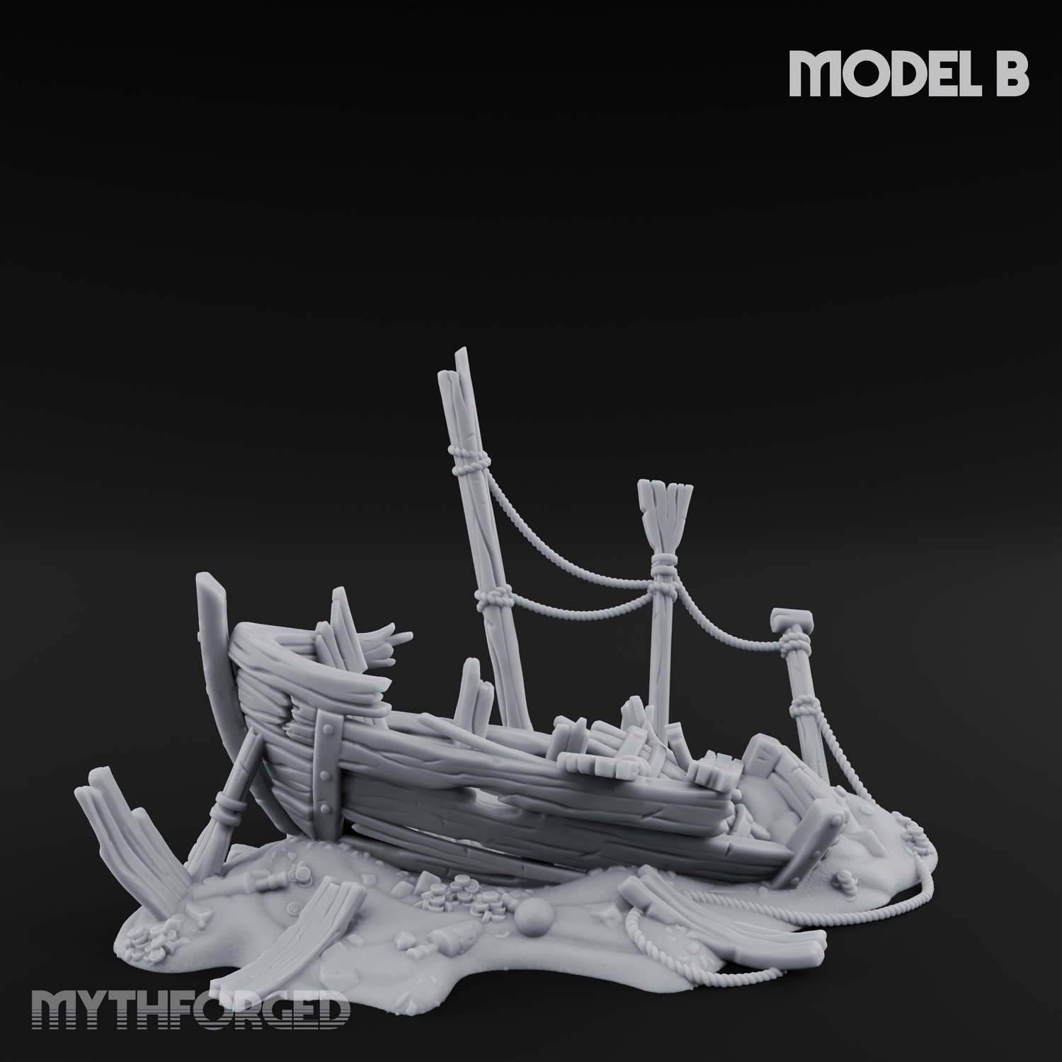 Sunken Seabed Debris Miniature for Dungeons and Dragons, Pathfinder or other TTRPGs