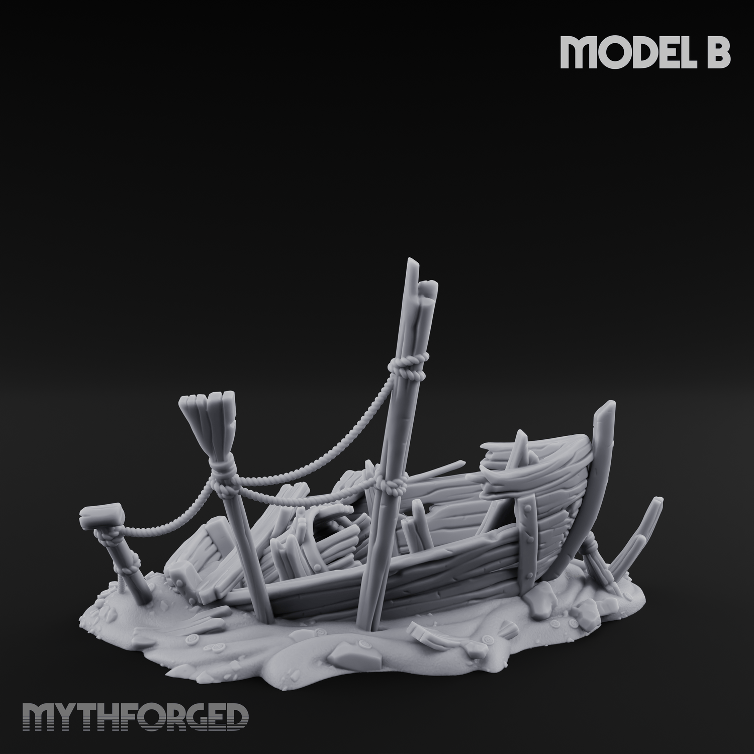 Sunken Seabed Debris B Miniature for Dungeons and Dragons, Pathfinder or other TTRPGs