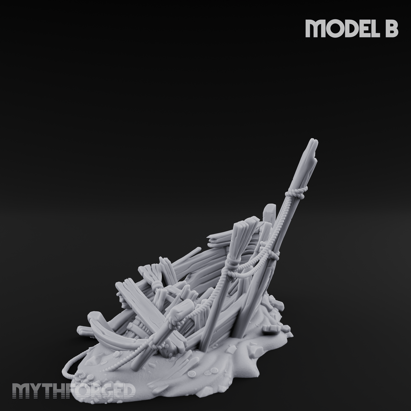 Sunken Seabed Debris B Miniature for Dungeons and Dragons, Pathfinder or other TTRPGs