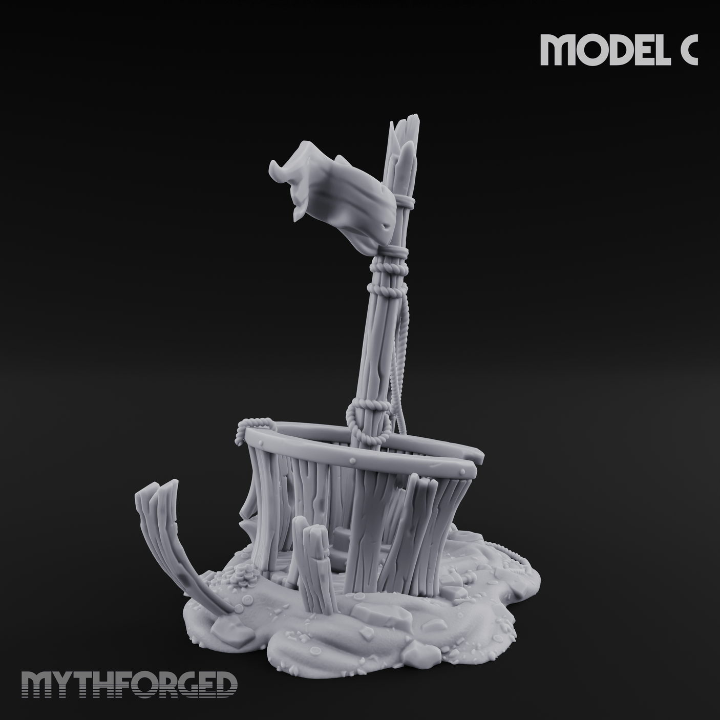 Sunken Seabed Debris C Miniature for Dungeons and Dragons, Pathfinder or other TTRPGs