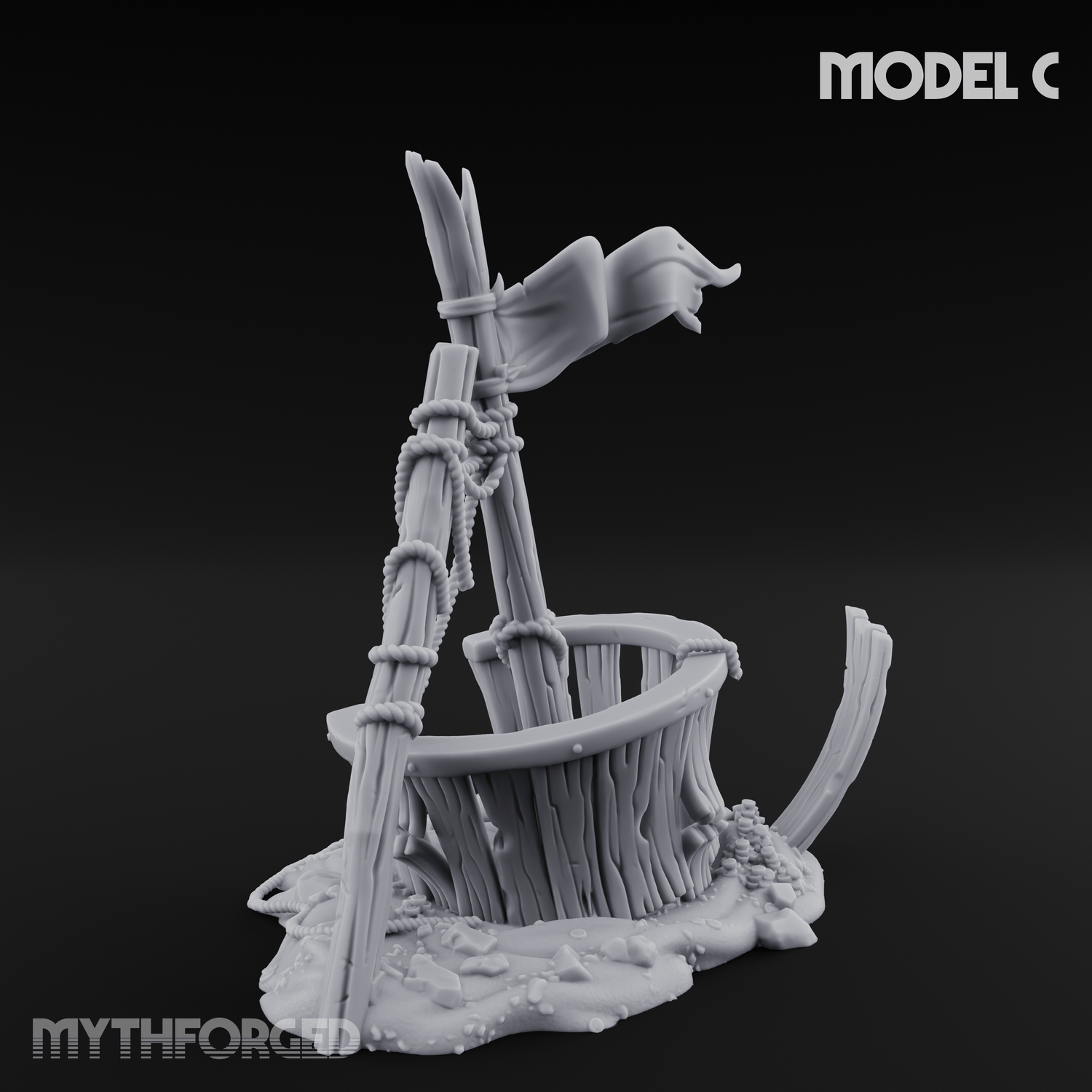 Sunken Seabed Debris C Miniature for Dungeons and Dragons, Pathfinder or other TTRPGs