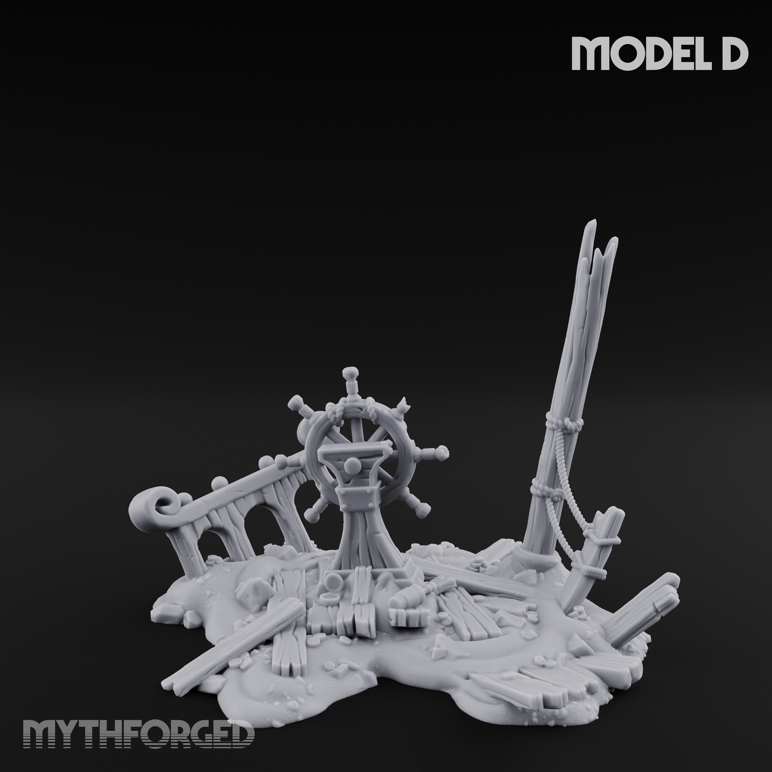 Sunken Seabed Debris Miniature for Dungeons and Dragons, Pathfinder or other TTRPGs