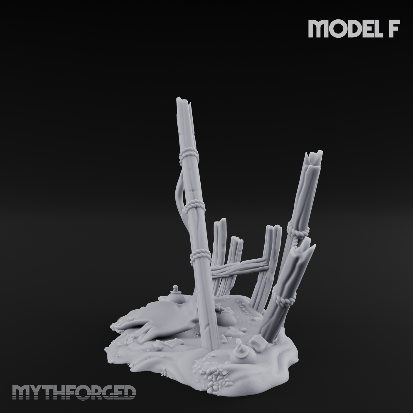 Sunken Seabed Debris F Miniature for Dungeons and Dragons, Pathfinder or other TTRPGs