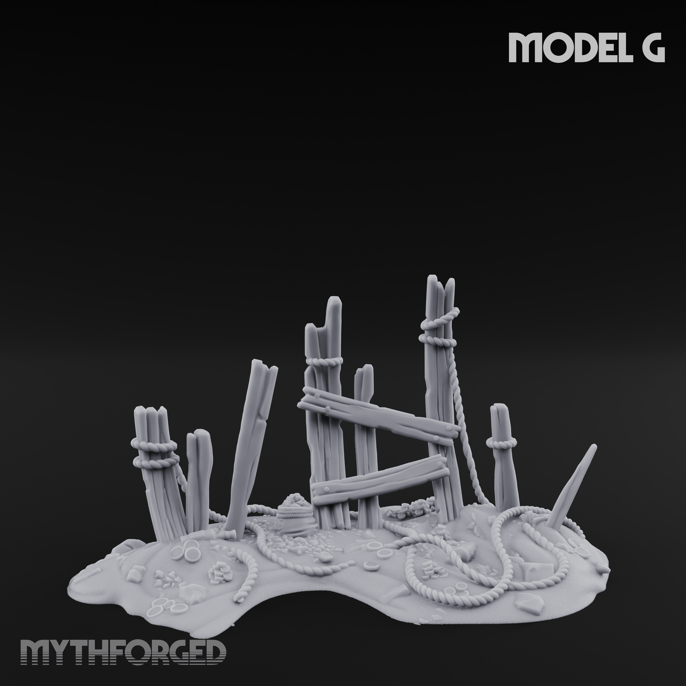 Sunken Seabed Debris G Miniature for Dungeons and Dragons, Pathfinder or other TTRPGs