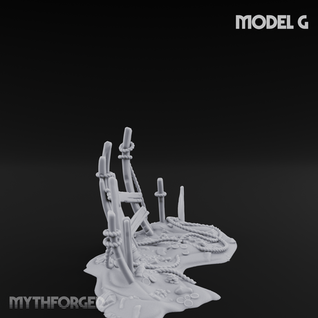 Sunken Seabed Debris G Miniature for Dungeons and Dragons, Pathfinder or other TTRPGs