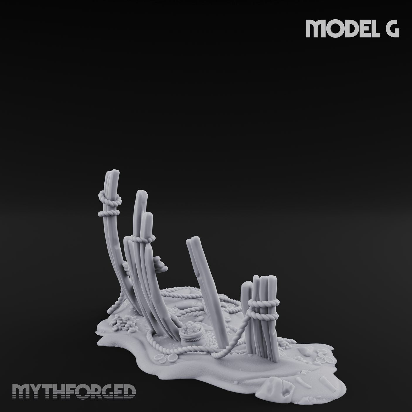 Sunken Seabed Debris G Miniature for Dungeons and Dragons, Pathfinder or other TTRPGs