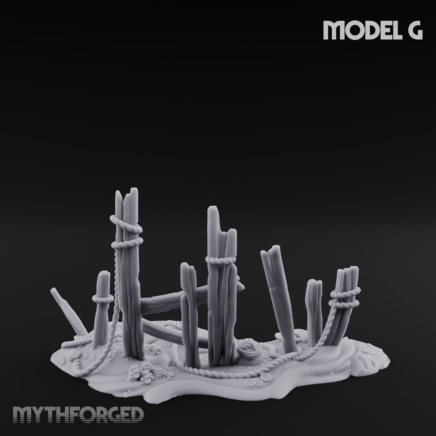 Sunken Seabed Debris G Miniature for Dungeons and Dragons, Pathfinder or other TTRPGs