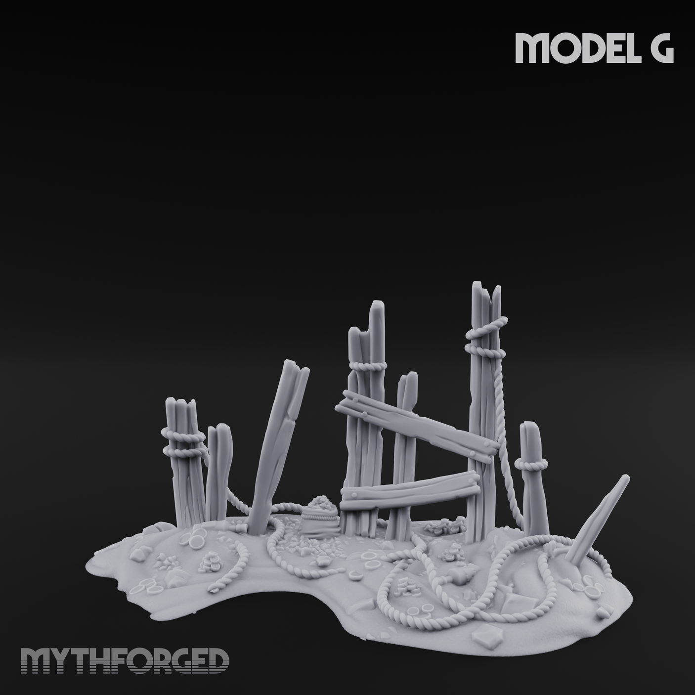 Sunken Seabed Debris G Miniature for Dungeons and Dragons, Pathfinder or other TTRPGs