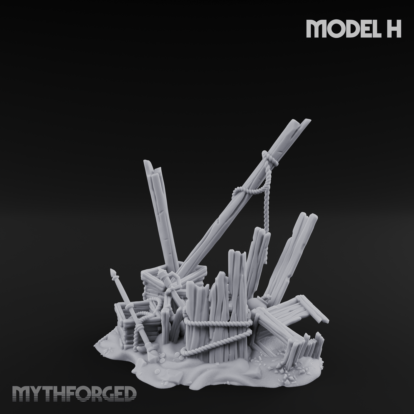 Sunken Seabed Debris Miniature for Dungeons and Dragons, Pathfinder or other TTRPGs