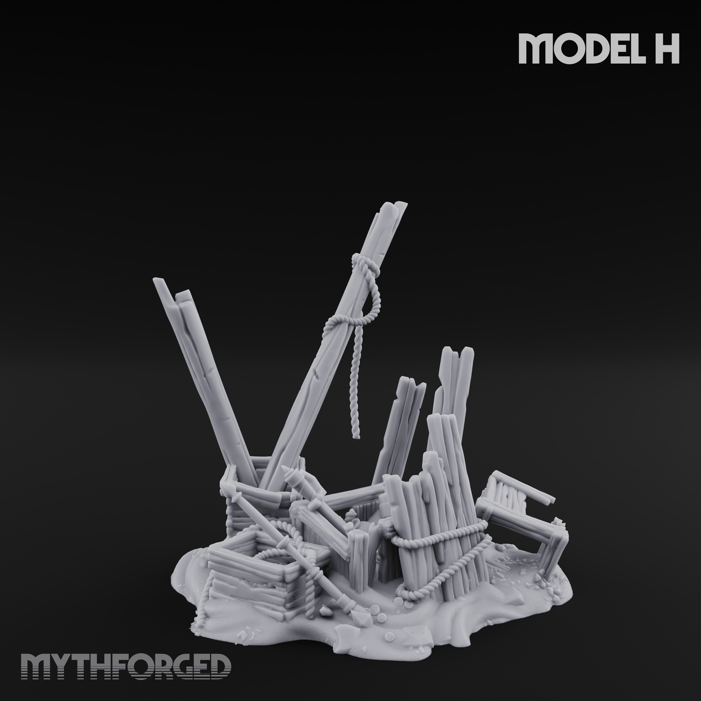 Sunken Seabed Debris Miniature for Dungeons and Dragons, Pathfinder or other TTRPGs