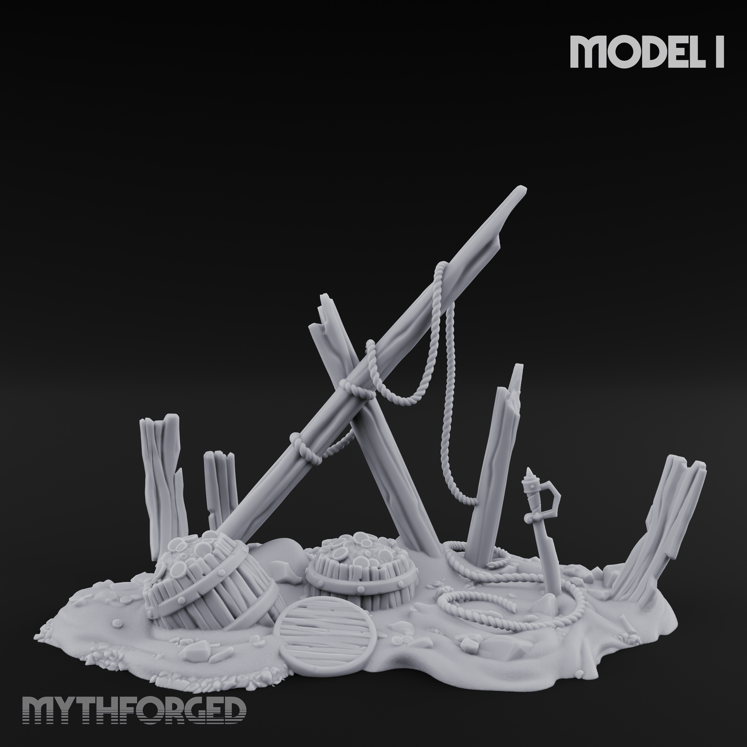 Sunken Seabed Debris I Miniature for Dungeons and Dragons, Pathfinder or other TTRPGs