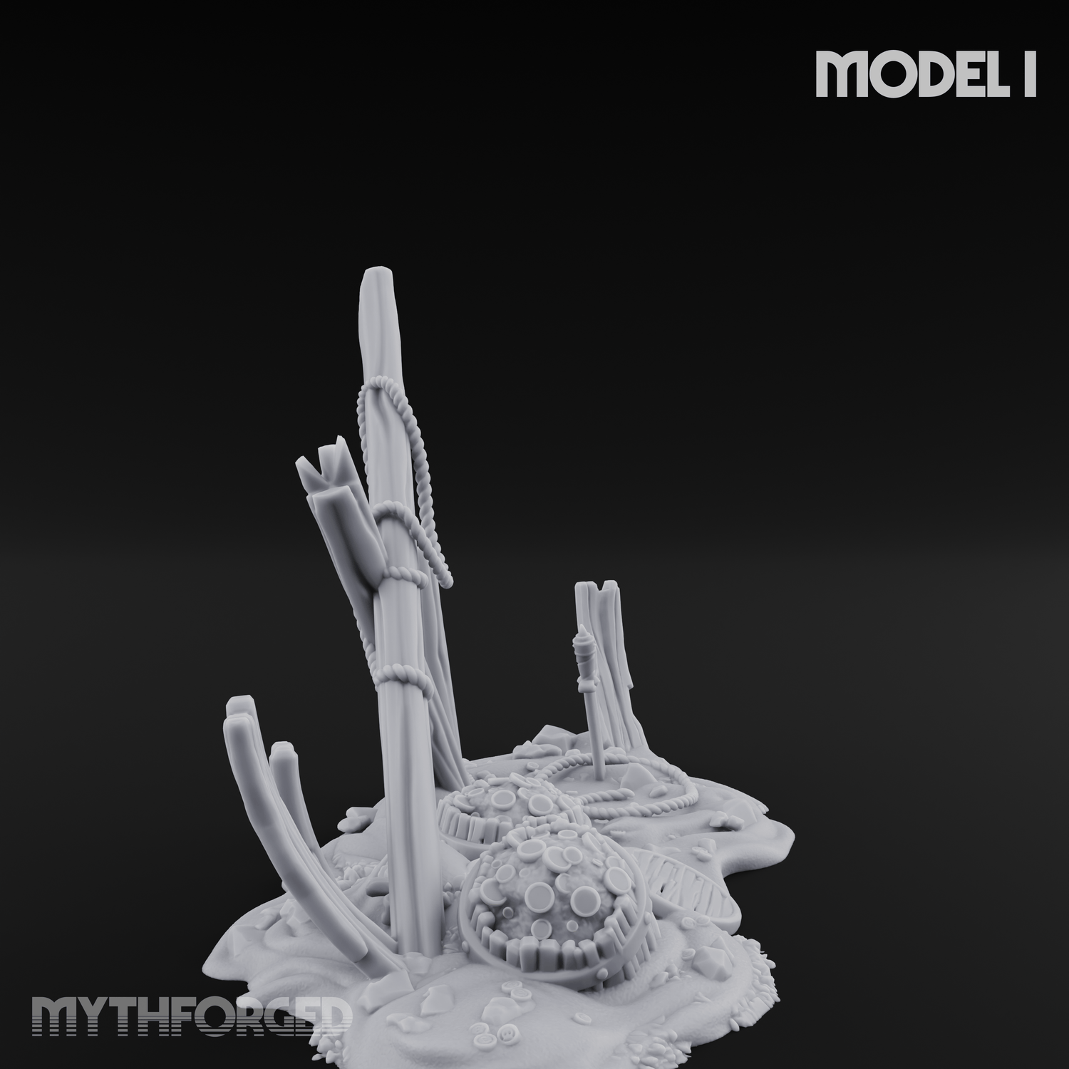Sunken Seabed Debris I Miniature for Dungeons and Dragons, Pathfinder or other TTRPGs
