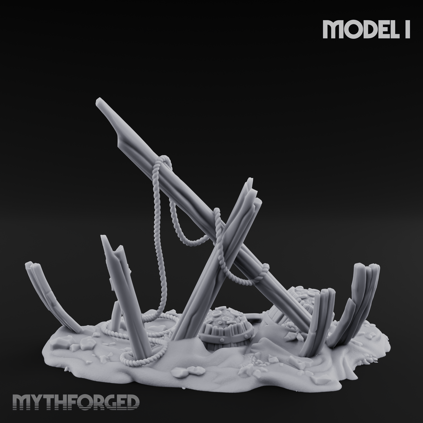 Sunken Seabed Debris I Miniature for Dungeons and Dragons, Pathfinder or other TTRPGs