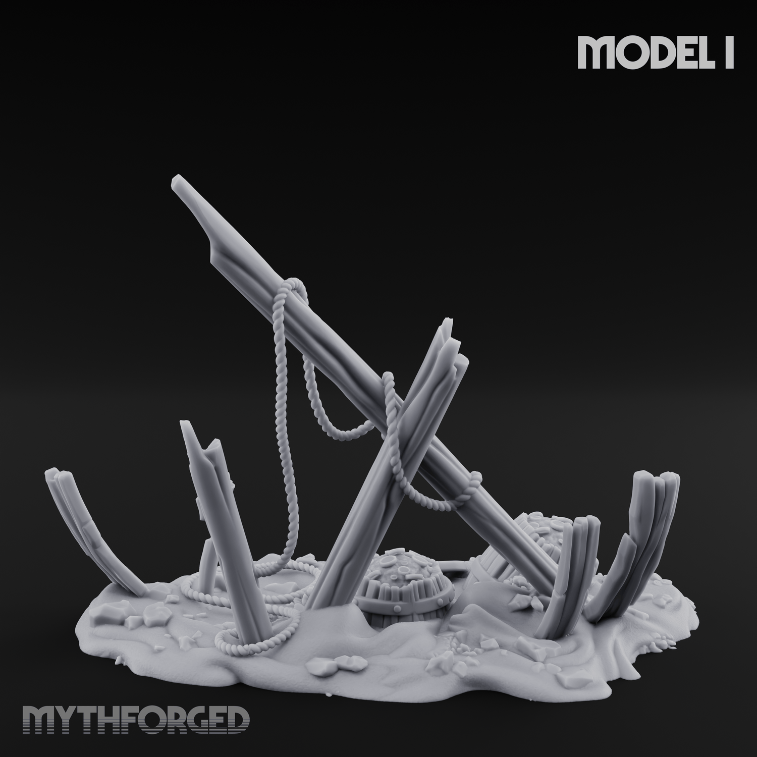 Sunken Seabed Debris I Miniature for Dungeons and Dragons, Pathfinder or other TTRPGs