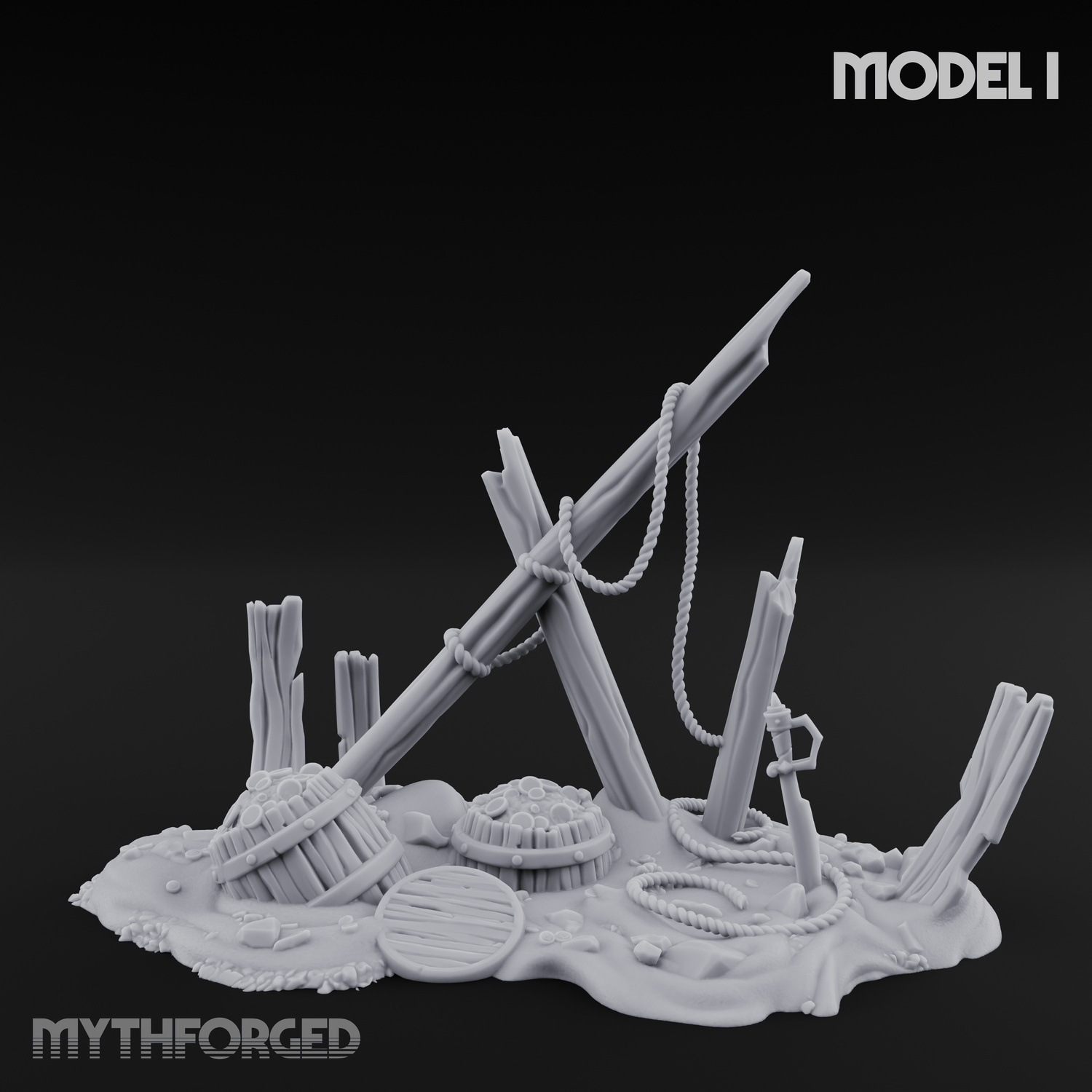 Sunken Seabed Debris I Miniature for Dungeons and Dragons, Pathfinder or other TTRPGs