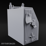 Supply-Stocked Merchant's Shelf Cabinet Miniature for Dungeons and Dragons, Pathfinder or other TTRPGs