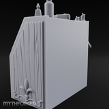 Supply-Stocked Merchant's Shelf Cabinet Miniature for Dungeons and Dragons, Pathfinder or other TTRPGs