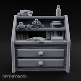 Scroll-Filled Scholar's Cabinet Miniature for Dungeons and Dragons, Pathfinder or other TTRPGs