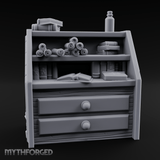 Scroll-Filled Scholar's Cabinet Miniature for Dungeons and Dragons, Pathfinder or other TTRPGs