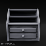 Empty-Shelved Storage Chest Drawers Miniature for Dungeons and Dragons, Pathfinder or other TTRPGs