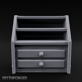 Empty-Shelved Storage Chest Drawers Miniature for Dungeons and Dragons, Pathfinder or other TTRPGs