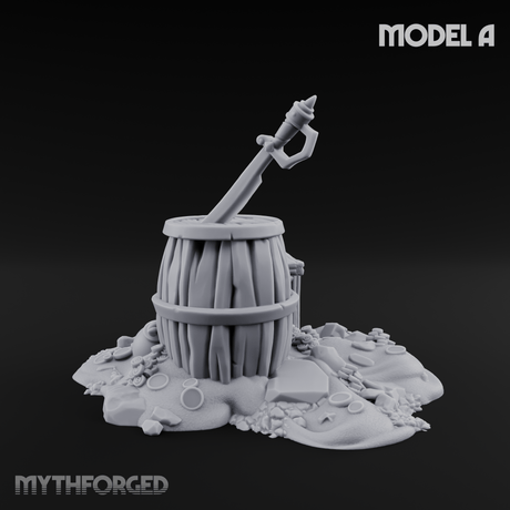 Wrecked Shipwreck Debris A Miniature for Dungeons and Dragons, Pathfinder or other TTRPGs