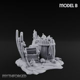 Wrecked Shipwreck Debris B Miniature for Dungeons and Dragons, Pathfinder or other TTRPGs
