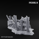 Wrecked Shipwreck Debris B Miniature for Dungeons and Dragons, Pathfinder or other TTRPGs