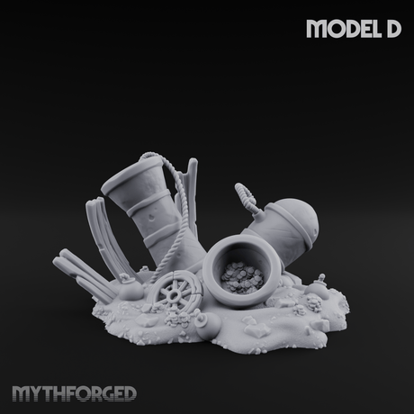 Wrecked Shipwreck Debris D Miniature for Dungeons and Dragons, Pathfinder or other TTRPGs