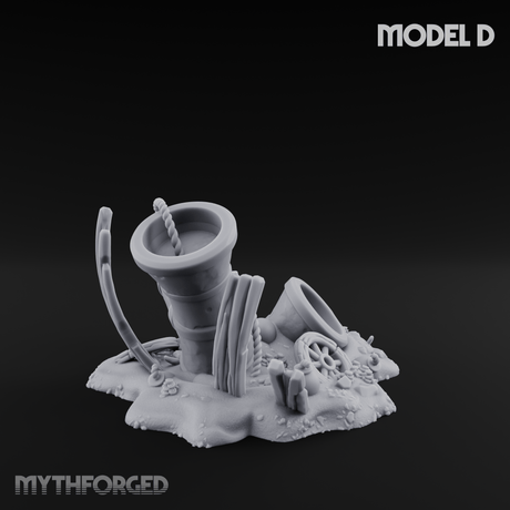 Wrecked Shipwreck Debris D Miniature for Dungeons and Dragons, Pathfinder or other TTRPGs