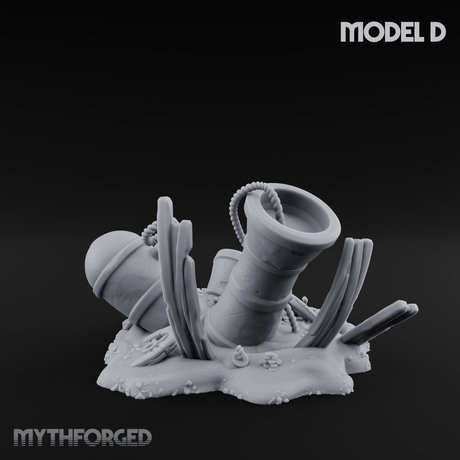 Wrecked Shipwreck Debris D Miniature for Dungeons and Dragons, Pathfinder or other TTRPGs